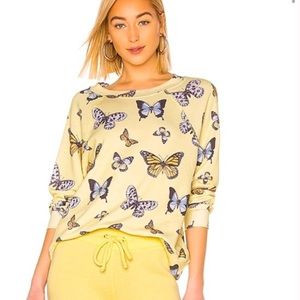 Wildfox Butterfly Terry Cloth Sweatshirt